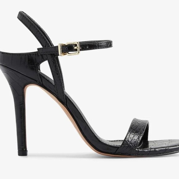 Textured Low Back Heeled Sandals express womens size 9 & 10 NWT shoes - Picture 6 of 7